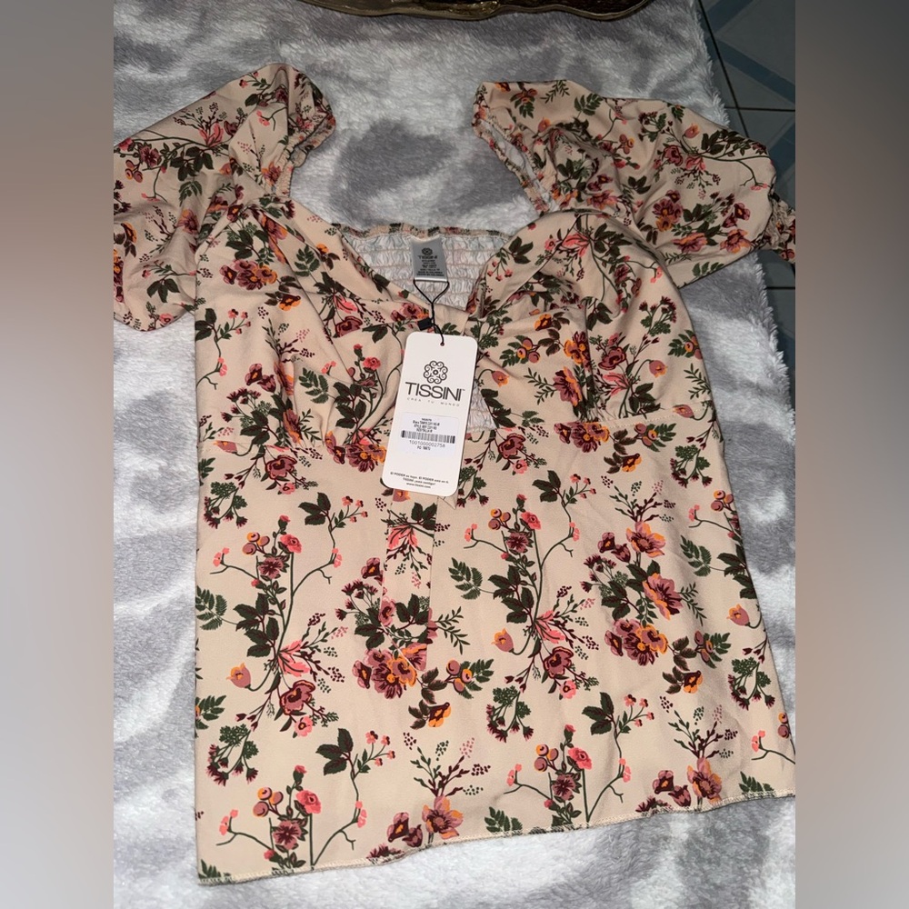ISSI Floral Blouse - Cream and Pink
